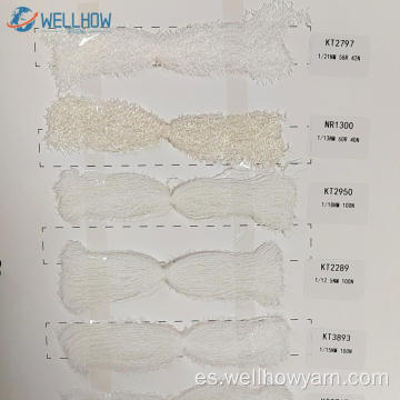 Stock de hilo blanco crudo para coser